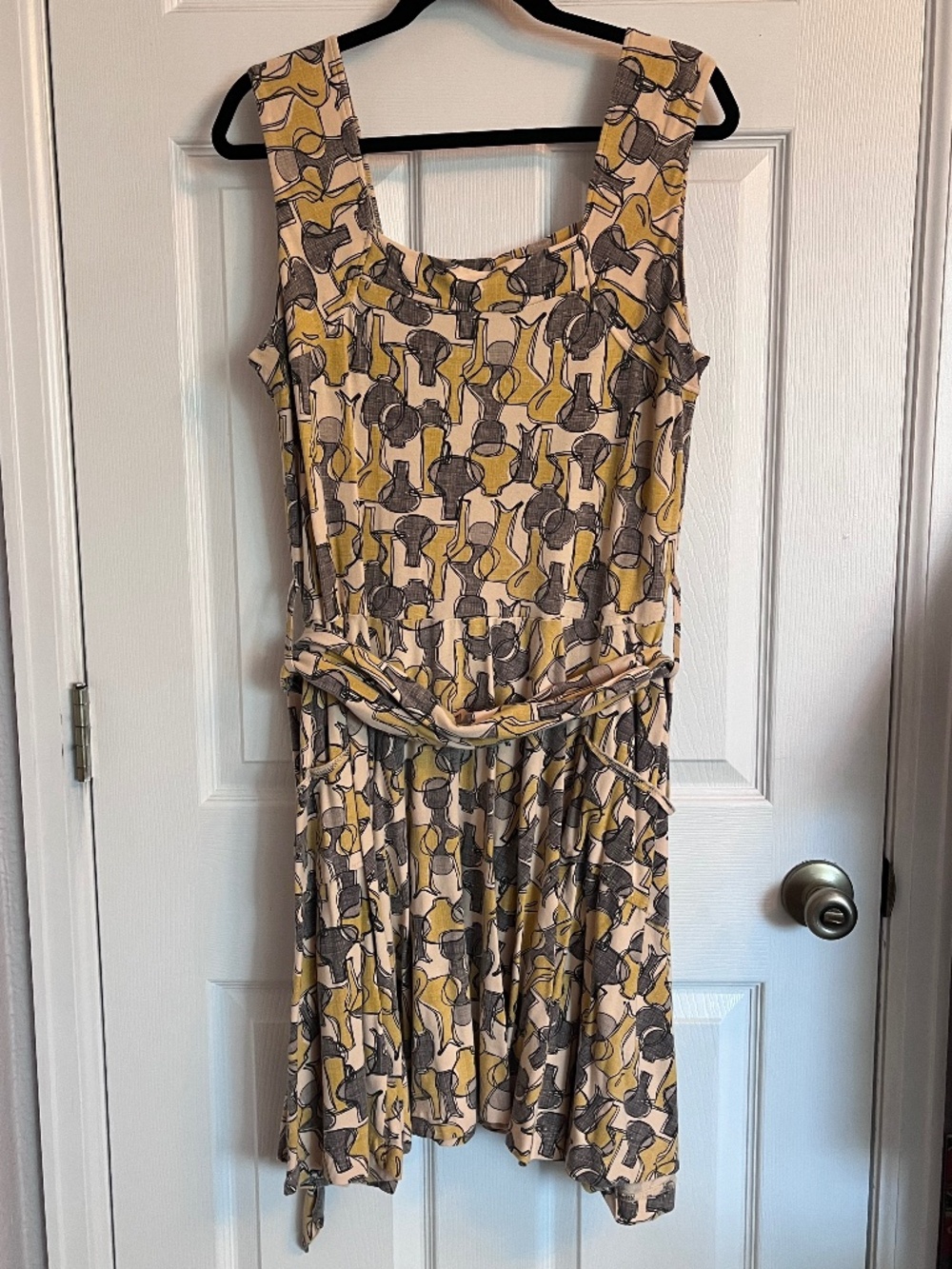 Effie's Heart Vases Print Dress Jersey Knit